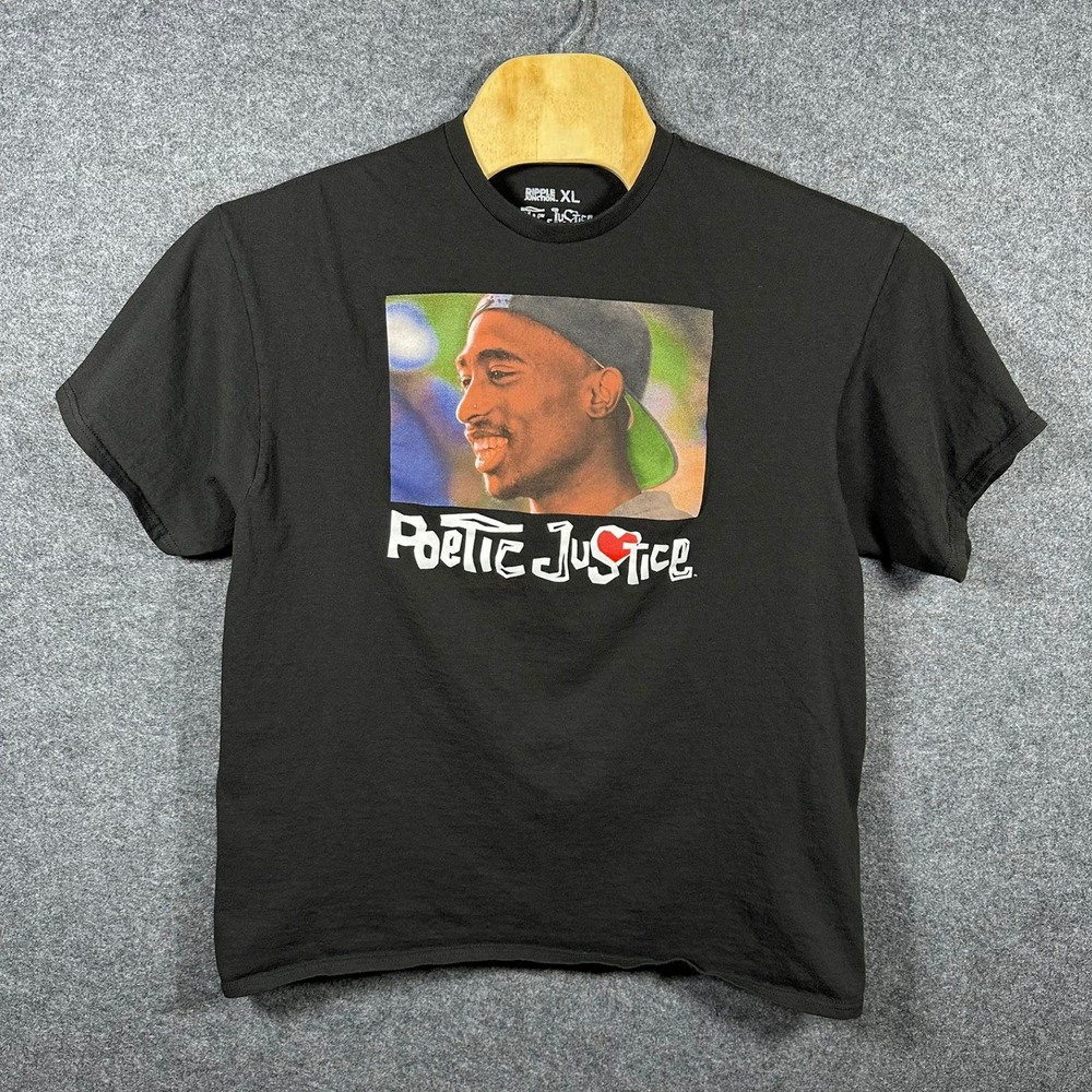 Ripple Junction Poetic Justice Tupac Shakur Graphic T-Shirt Mens XL Black 2019